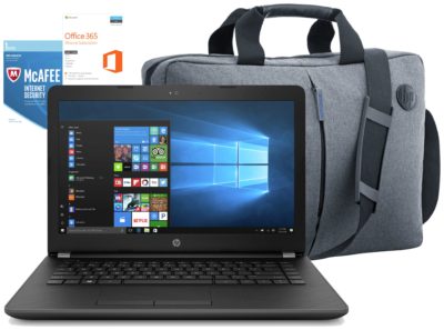 HP 14 Inch Intel Pentium 4GB 128GB SSD Laptop Bundle - Grey.
